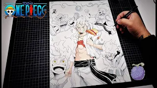 Drawing Monkey D. Luffy GEAR 5 JoyBoy | One Piece 25k special