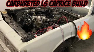 CARBURETED LS SWAP CAPRICE BUILD UPDATE!|LS SWAP INTAKE MANIFOLD AND MSD IGNITION BOX 6014