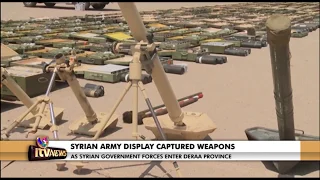 SYRIAN ARMY DISPLAY CAPTURED WEAPONS