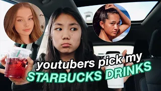 letting FAMOUS YOUTUBERS choose my Starbucks drinks for a week