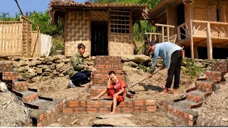 SimplelifeĐH/Boil corn to eat with his son, build solid stairs.