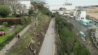 Landslide on Folkestone's Road of Remembrance, February-March 2024 (No Audio)