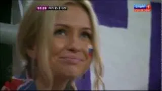 Болельщица матча Россия-Чехия ЕВРО-2012 Видео #1.