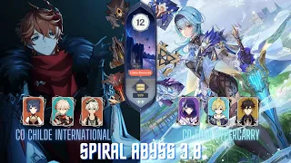 Spiral Abyss 3.8 Floor 12 36 Star Clear - C0 Childe International and C1 Eula Hypercarry