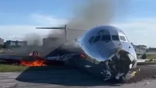 RED Air MD-82 crash at MIA breakdown! Real crash footage from inside plane!