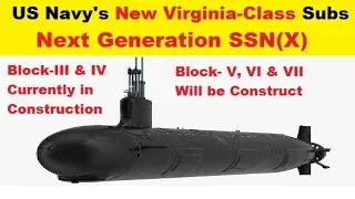 US Navy's New Virginia Class Attack Submarines, Next Generation SSN(X)