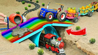 Top diy tractor making mini Concrete bridge #3 | diy tractor | water pump | @KeepVilla |DongAnh mini