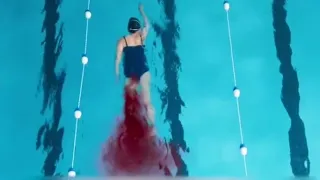 the girl is unexpectedly get pregnant while swimming and give birth in the pool