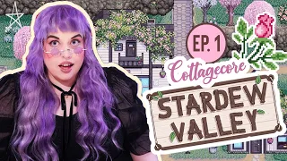 Let's Play Stardew Valley! 🌸🍓✨ Aesthetic Cottagecore Cozy Wholesome Relaxing Gameplay 💐✨ EPISODE 1