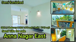 Furnished semi independent villa for sale in Anna nagar East