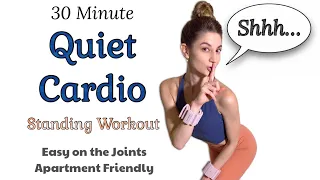 30 MIN QUIET CARDIO | No Jumping, Apartment Friendly, Fat Burning!