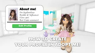 HOW to create your NEW PROFILE in Adopt me!