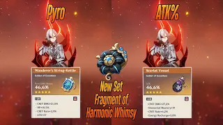 ARLECCHINO "PYRO vs ATK%" GOBLET With New Set Fragment of Harmonic Whimsy | Genshin Impact