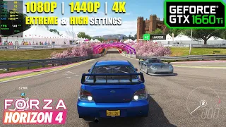 GTX 1660 Ti | Forza Horizon 4 - 1080p, 1440p, 4K