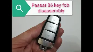 How to open / disassembly VW Passat B6 key fob