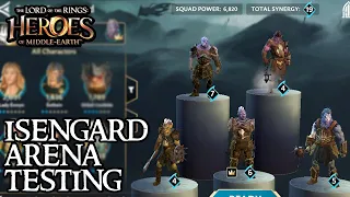 Lotr: Heroes of Middle Earth 🔴 Testing the full Isengard team in arena!