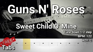 Guns N' Roses - Sweet Child O' Mine (Bass Cover) Tabs