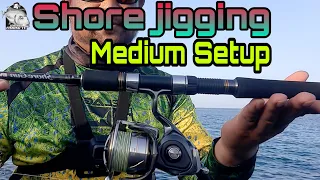 shore fishing medium setup | shore jigging | daiwa luvias 4000