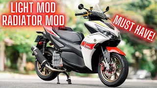 MUST HAVE LIGHT MOD and RADIATOR MOD for YAMAHA AEROX 155