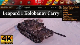 Leopard 1 video in Ultra HD 4K🔝 Kolobanov Carry 8211 dmg, 9 kills, 1435 exp 🔝 World of Tanks ✔️