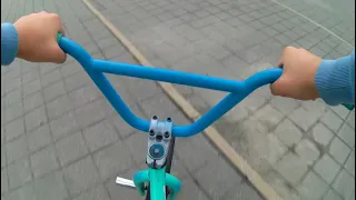 GoPro BMX Street riding - от первого лица. ПЕРВЫЙ БАРСПИН В ДРОП!