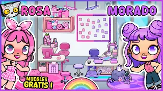 Decora la NUEVA Oficina Arcoíris en AVATAR WORLD GRATIS 🌈 (Rosa y Morado) PARTE 1 💖💜