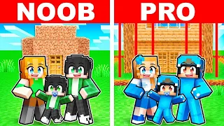 Having a NOOB vs PRO Family In Minecraft!