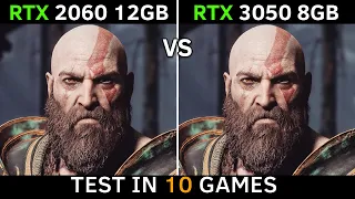 RTX 3050 8GB vs RTX 2060 12GB | Test In 10 New Games | 1080p