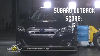 Subaru Outback crash test.