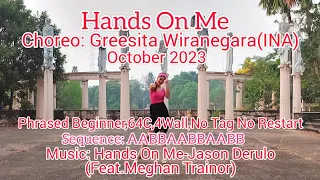 Hands On Me-Line Dance.Choreo:Greesita Wiranegara(INA).October 2023