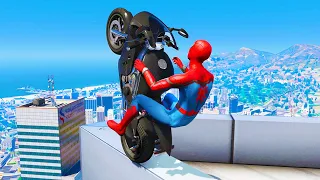 GTA 5 Spiderman Epic Jumps #10 ( Spider-Man Stunts & Fails )