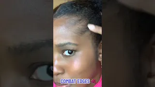 EDGES: COMBAT GEL 🍓 VS. COMBAT EDGES 🍇 ON 4C NATURAL HAIR 👀👩🏾‍🦱- TIFFANI D