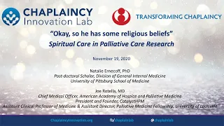 “Okay, so he has some religious beliefs”: Spiritual Care in Palliative Care Research