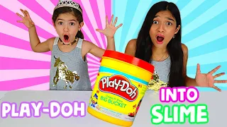 FIX THIS PLAY-DOH & TURN IT INTO SLIME CHALLENGE!!