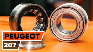 How to change front wheel bearing on PEUGEOT 207 [TUTORIAL AUTODOC]