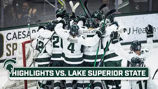 Lake Superior State at Michigan State | Highlights | Big Ten Hockey | Oct. 7, 2023