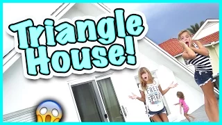 😁 WE ARE LIVING IN A TRIANGLE SHAPED HOUSE FOR THE WEEK! 😁 SMELLY BELLY TV VLOGS