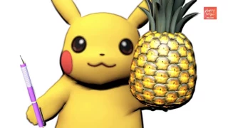Pokemon Pikachu PPAP Pen Pineapple Apple Pen   Funny Videos for Kids by Happy To You