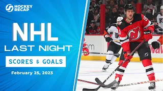 NHL Last Night: All 68 Goals and Scores on February 25, 2023