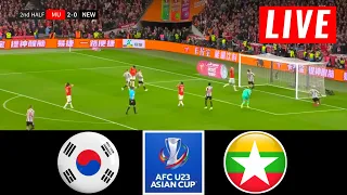 한국 U23 vs 미얀마 U23 |  AFC U23 아시안컵 예선 2024 |  라이브 축구 | Pes 21 Gameplay