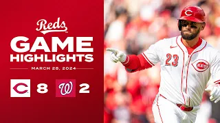 Nationals vs. Reds Game Highlights (3/28/24) | MLB Highlights