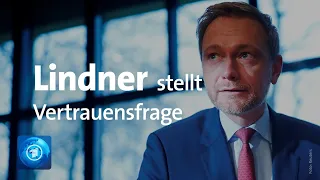 FDP-Vorsitzender Lindner äußert sich nach Vertrauensfrage