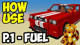 Minecraft Ultimate CAR MOD minecraft - HOW TO USE (Tutorial (2024) ( PART 1 - FUEL, ROADS)