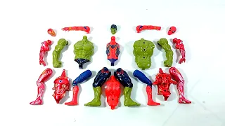 assemble ironman vs hulk smash vs red spiderman.. avengers superhero toys..