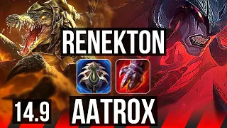 RENEKTON vs AATROX (TOP) | 54k DMG, Legendary, 25/3/6, 6 solo kills | TR Diamond | 14.9