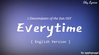 Chen & Punch - Everytime _[Descendants of the Sun OST]_ ( English Cover by Applepoppi ) LYRICS