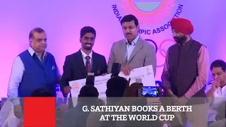 G.Sathiyan Books A Berth At The World Cup