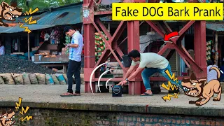 Fake Dog Bark Vs Man Scary Prank 2021 - Epic Reaction in Public | Dog Barking Prank Run