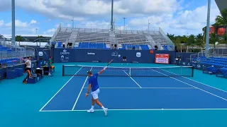 Dimitrov & Auger-Aliassime Practice - Court Level Miami [4K 60fps] 2024