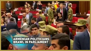 Armenian politicians brawl in parliament - #SHORTS